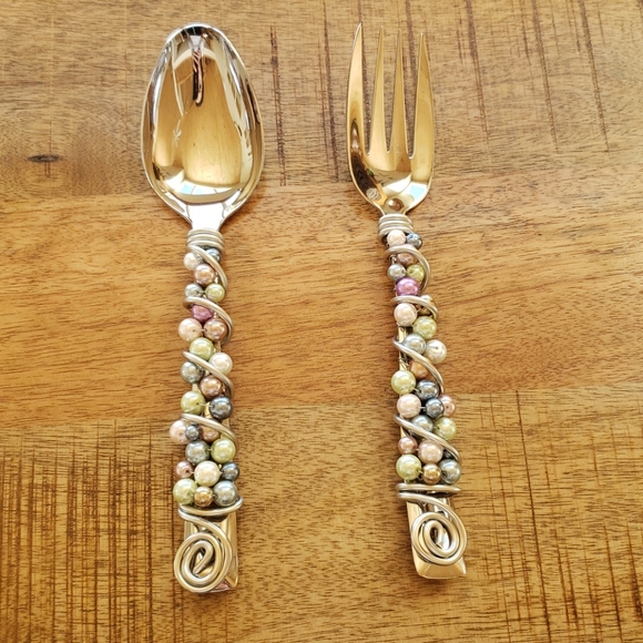 unkown Other - Serving spoon and fork